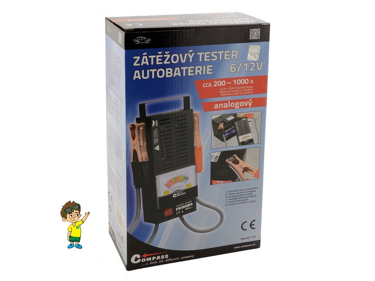 Tester autobaterie zátěžový ANALOG, Compass