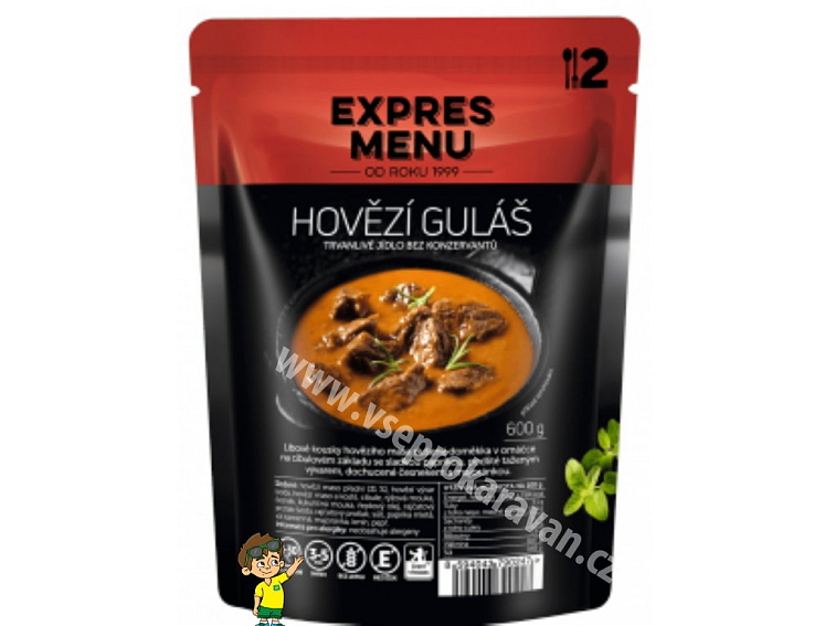Hovězí guláš (2 porce 600g)