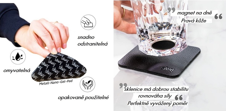 Silwy magnetická plastová sada sklenic na Whisky 250 ml, Hightech