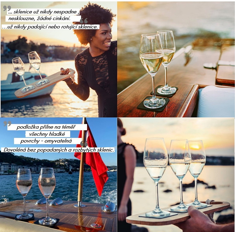 Silwy magnetická sada sklenic na šampaňské 200 ml