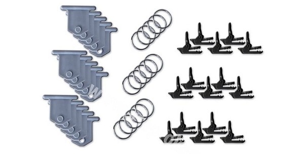 Upevňovací sada klipů do kedrové lišty markýz