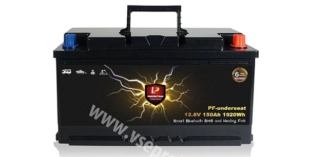 Lithiová baterie Perfektium PF SERIES LiFePO4 12,8V 150Ah s vyhříváním - pod sedadlo