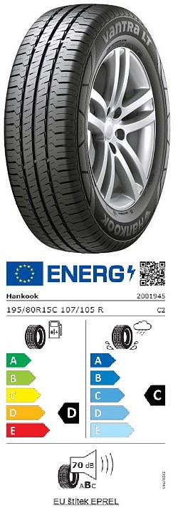 HANKOOK RA18 Vantra LT (DOT19), letní, 195/80 R15C 107/105R