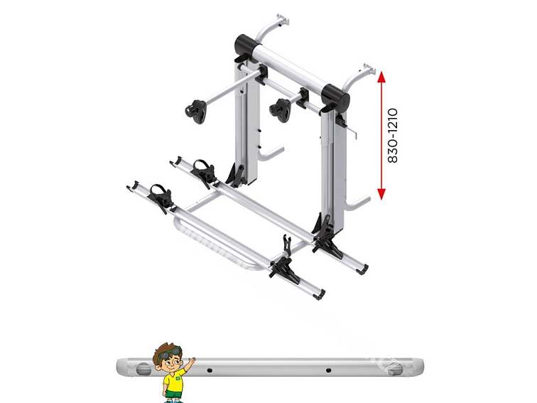 Nosič kol na zadní stěnu Short Rail - elektrický pojezd