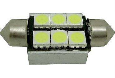 LED žárovka SV8,5-8 sufit, 12V/2W bílá,CANBUS, délka 36mm