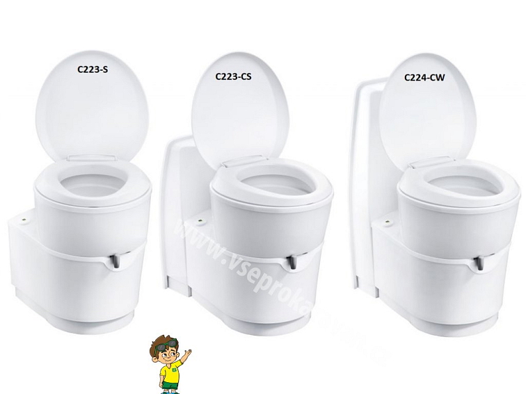Kazetové chemické WC Thetford C223-S, C223-CS, C224-CW