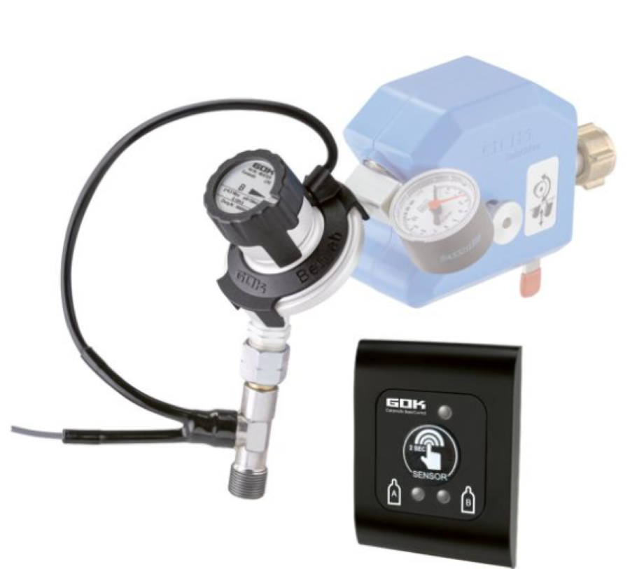 Základní řídící jednotka ovládání pro dvě lahve Caramatic BasicTwo