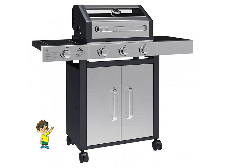 Pojízdný plynový gril Window 3+1