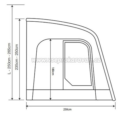 Nafukovací předstan Sportlite Air 320