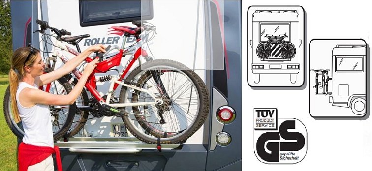 Nosič kol na obytná vozidla se zadním oknem (na max. 4 kola) Carry-Bike Pro C