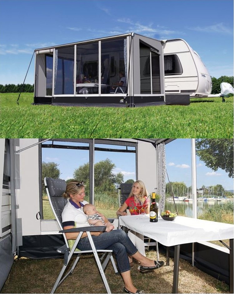 Pár bočních stěn pro markýzu WIGO Rolli Premium, výsuv 2,5 m