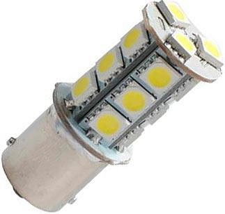LED žárovka BaY15D 12V / 3W bílá brzd/obrys., 18xSMD5050