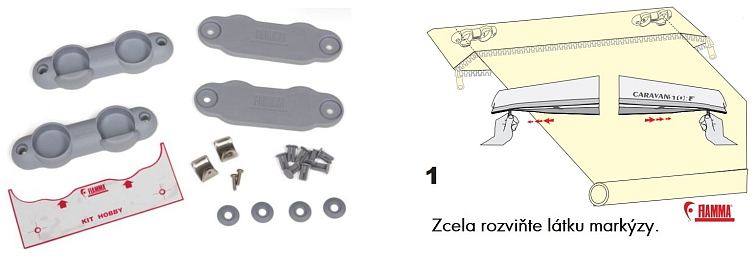 Sada pro montáž markýzy Fiamma Caravanstore pro Hobby 2009