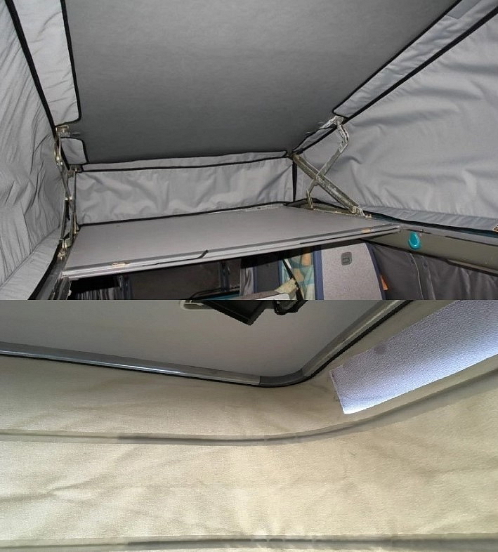 Zateplení zvedací střechy Mercedes Vito 2016 Westfalia - vnitřní