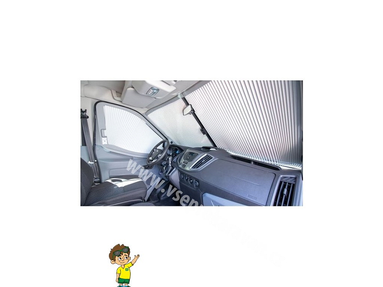 Přední a boční okenní rolety Remis REMIfront pro Ford Transit Custom 2012 – 2018