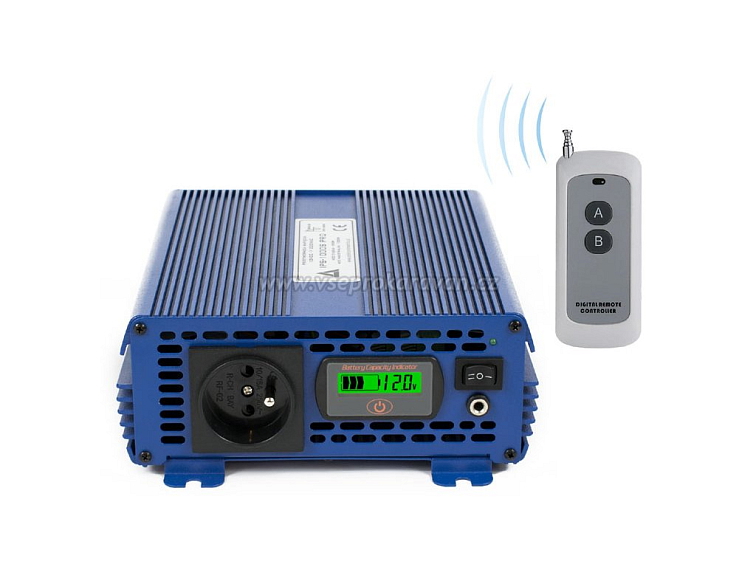 Měnič napětí 12 VDC / 230 VAC ECO MODE SINUS IPS-1000S PRO 1000W