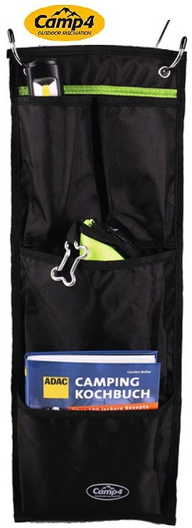 Organizér Utensilo Tessa Mini s kapsami, černá/limetka, 20 x 57 cm