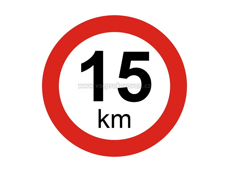 Rychlostní reflexní samolepka 15 km