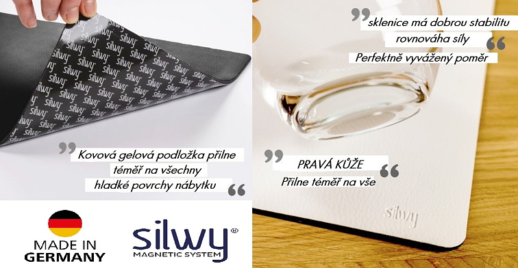 Silwy podložka pod magnetické sklenice bílá