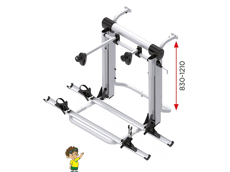 Nosič kol na zadní stěnu Short - elektrický pojezd