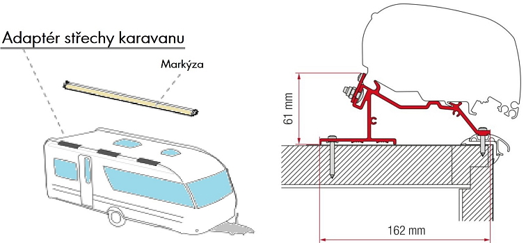 Adaptér Dethleffs, Fendt, LMC/TEC pro F65, F65 S a F80 S Fiamma