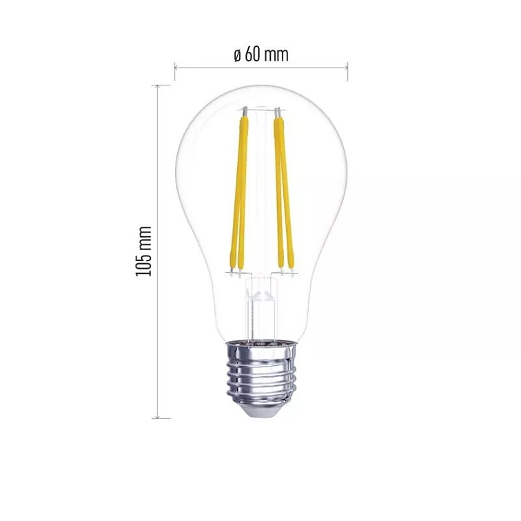 LED žárovka Filament A60 5,9W E27 neutrální bílá