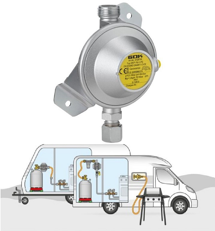 Nízkotlaký regulátor 1,2 kg/h GOK