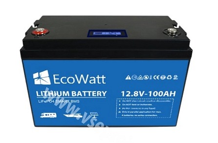 LiFePO4 akumulátor ECOWATT ECO-12-100 Smart BMS 12,8V / 100Ah +L