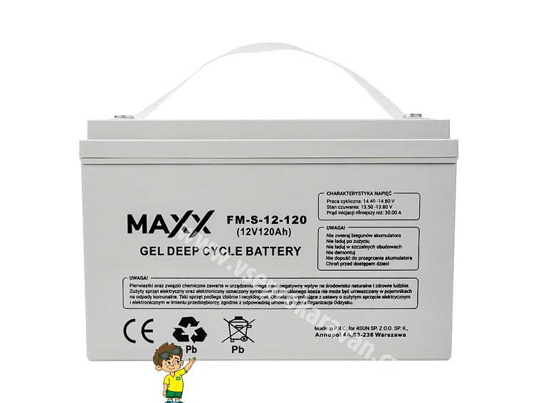 Gelová baterie 12-FM-S-120 120Ah 12V