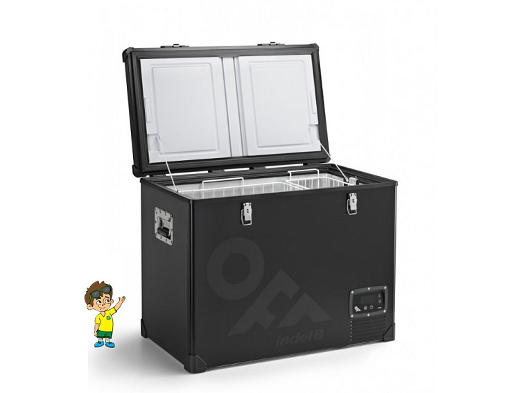 Kompresorová autochladnička TB100 STEEL OFF, 12/24V, 97L, Indel B