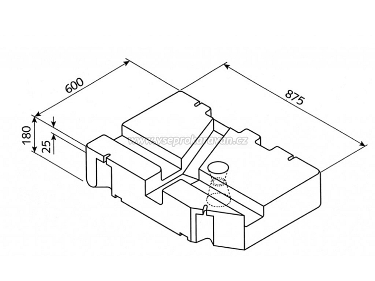 Nádrž na čistou a odpadní vodu pro VW T4 75l