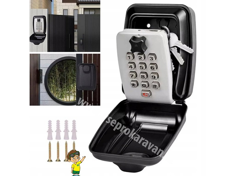 Pancéřový trezor na klíče s číselným kódem