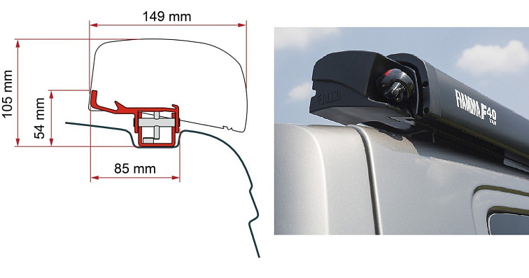 Adaptér VW T5/T6 pro Fiamma F40van