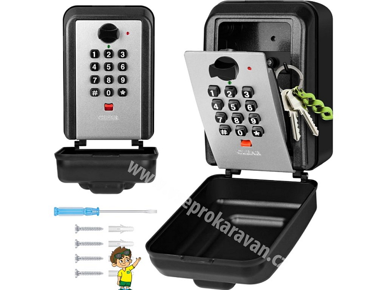Trezor na klíče s číselným kódem a ochranou klávesnice