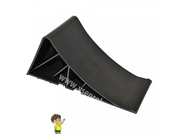 Klín pod kolo, černý, TRIPUS