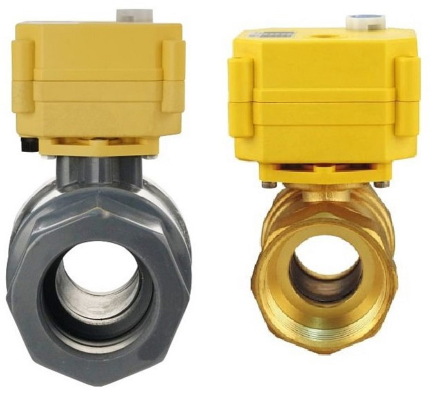 Elektrický vypouštěcí kulový ventil s oboustranným připojením 40 mm