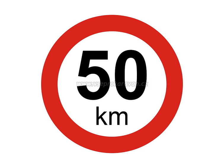 Rychlostní reflexní samolepka 50 km