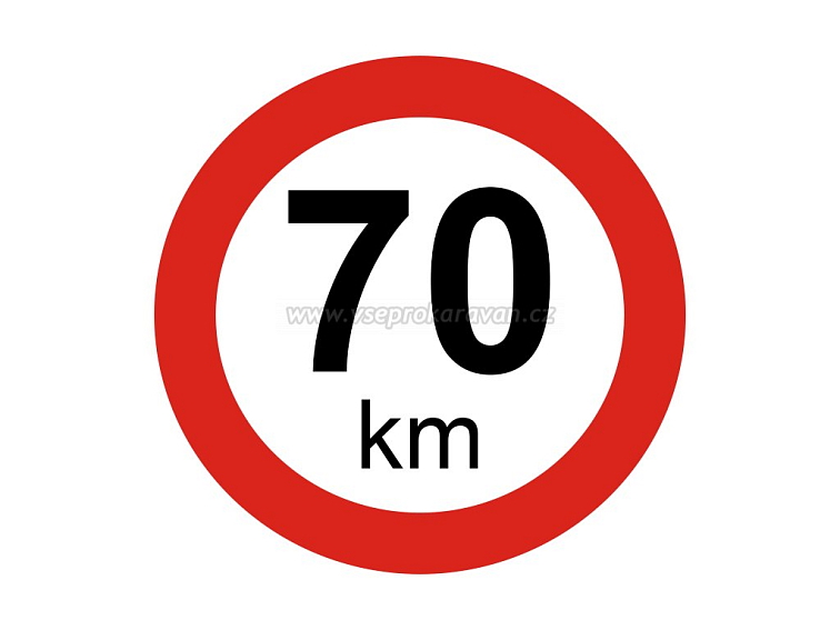 Rychlostní reflexní samolepka 70 km