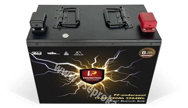 Lithiová baterie Perfektium LiFePO4 12,8V 280Ah - pod sedadlo