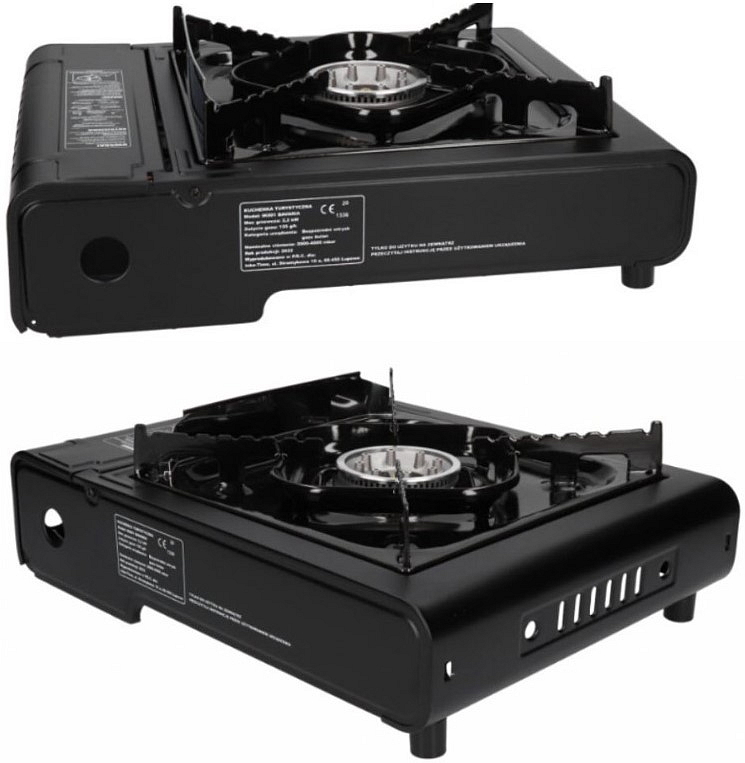 Plynový vařič Alpen Camping BAVARIA s piezo zapalováním, barva modrá, stříbrná