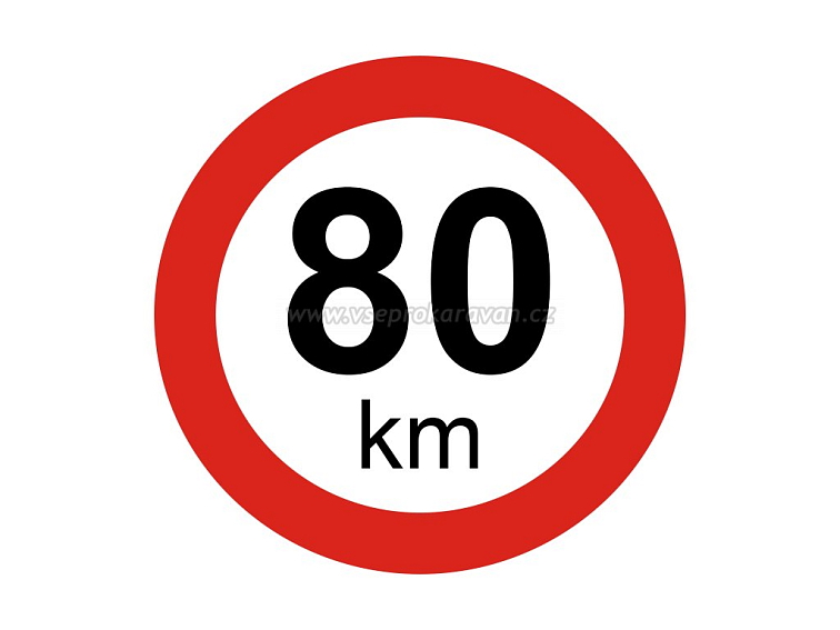 Rychlostní reflexní samolepka 80 km