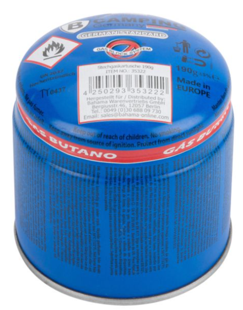 Butanová propichovací kartuše 190 g