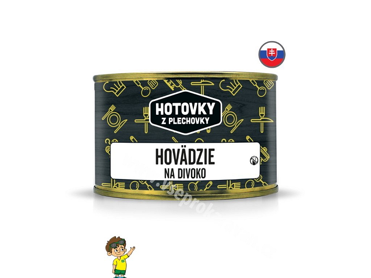 Hovězí na divoko v plechovce