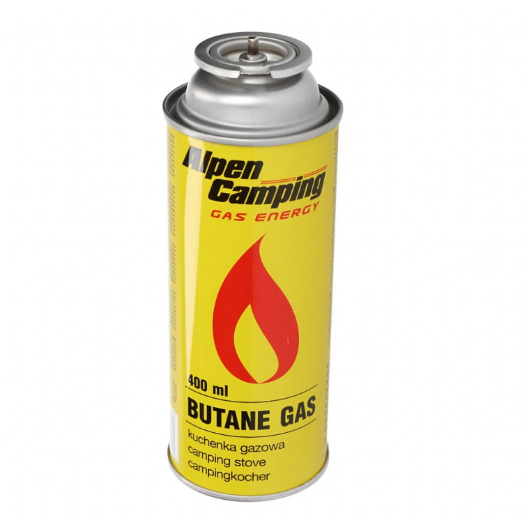 Set - 4x plynové kartuše Alpen Camping + 1x hořák