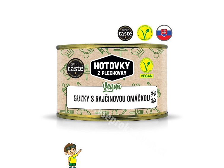 Vegan kuličky v rajčatové omáčce v plechovce