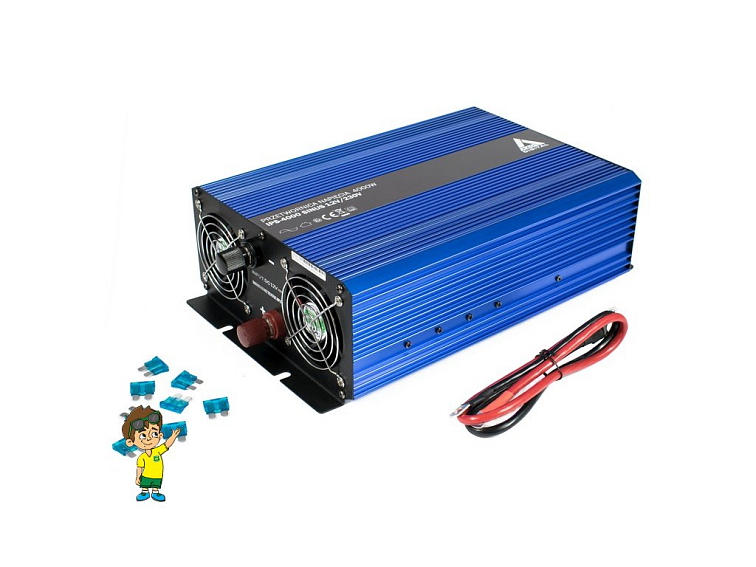 Měnič napětí 12 VDC / 230 VAC SINUS IPS-4000S 4000W