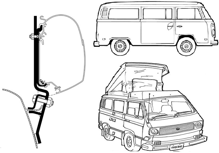 Adaptér VW T2 / T3 pro Thule Omnistor řady 5