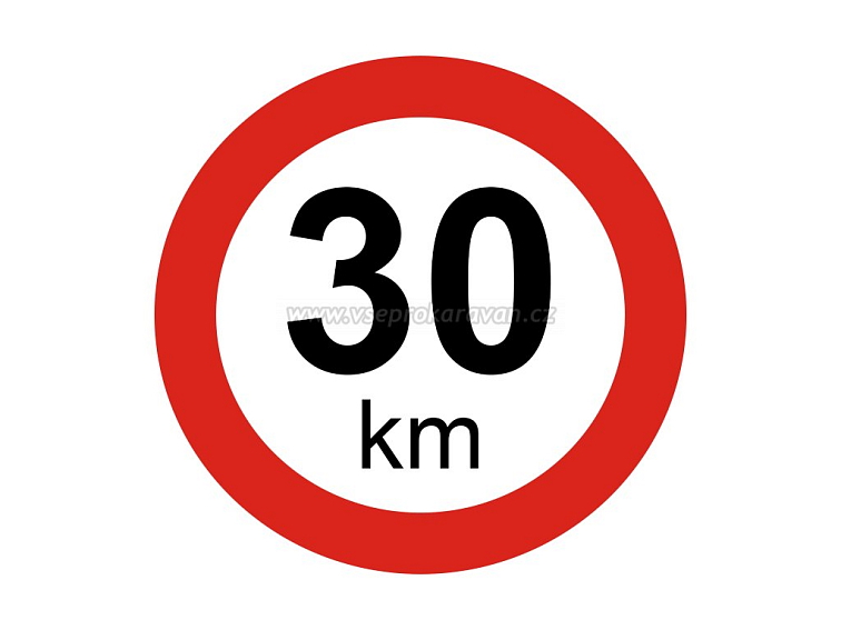 Rychlostní reflexní samolepka 30 km