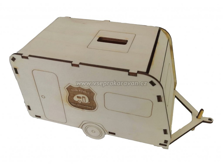 Stavebnice KARAVAN - dřevěná pokladnička