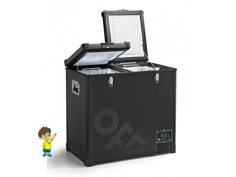 Kompresorová autochladnička TB118DD STEEL OFF,12/24V 107L, Indel B